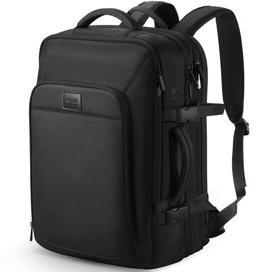 HOMIEE Carry On Luggage 22x14x9 Airline Approved 50L Travel Backpack, Extra Large Expandable Laptop Backpack, Black