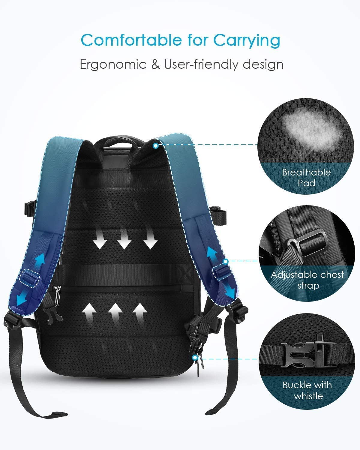 homiee 40l travel backpack